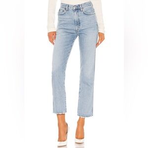 NWT AGOLDE Pinch Waist High Rise Kick Jeans in Riptide